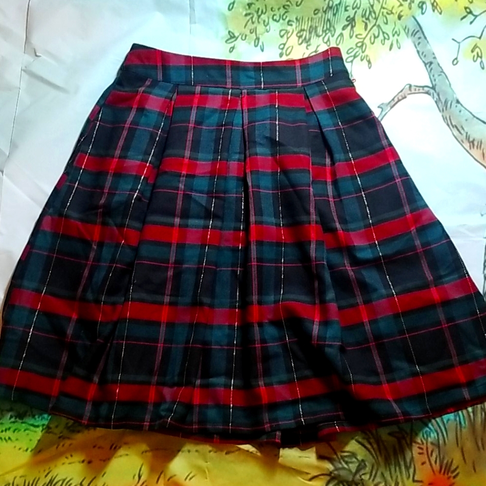 Gibson plaid skirt